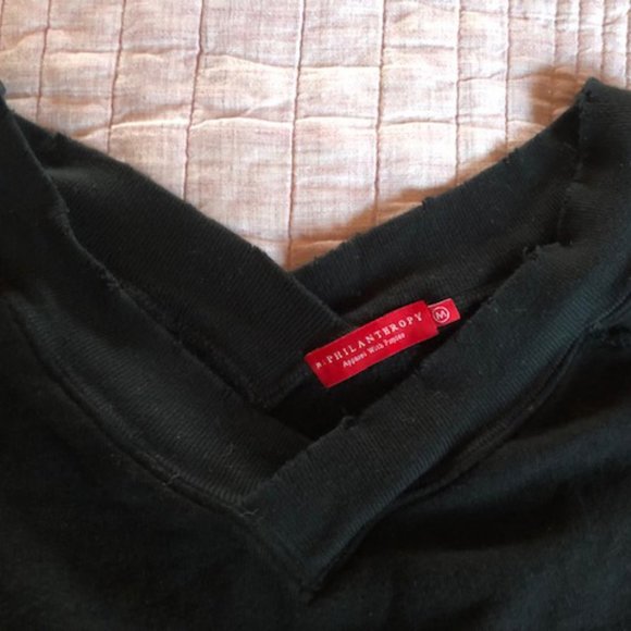 n:PHILANTHROPY Distressed V-Neck Sweater - Picture 3 of 4